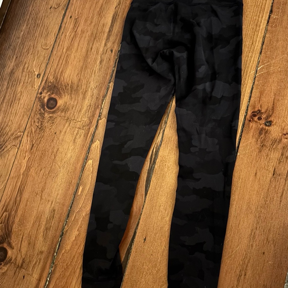 Lululemon Athletica Black Camouflage Leggings